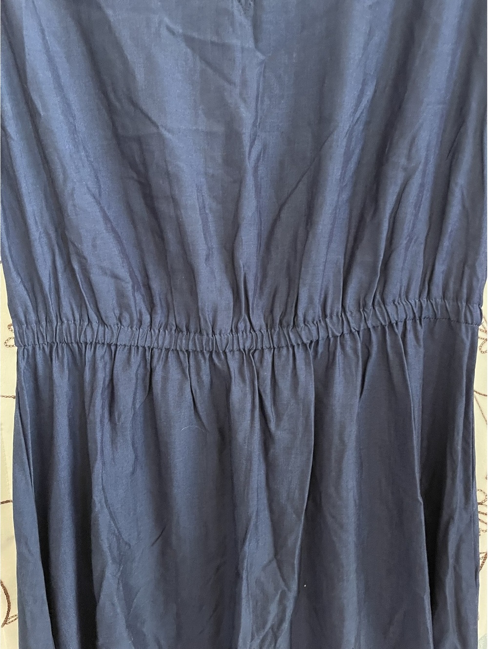 Old Navy | M | Blue V-Neck Elastic Waist Dress - Picture 5 of 8